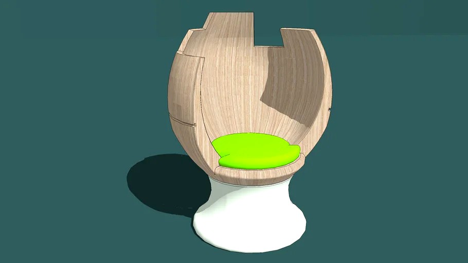 eggshell swivel chair