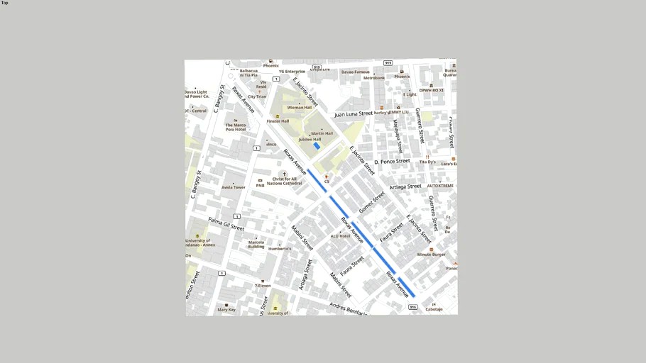 Map of Roxas Avenue