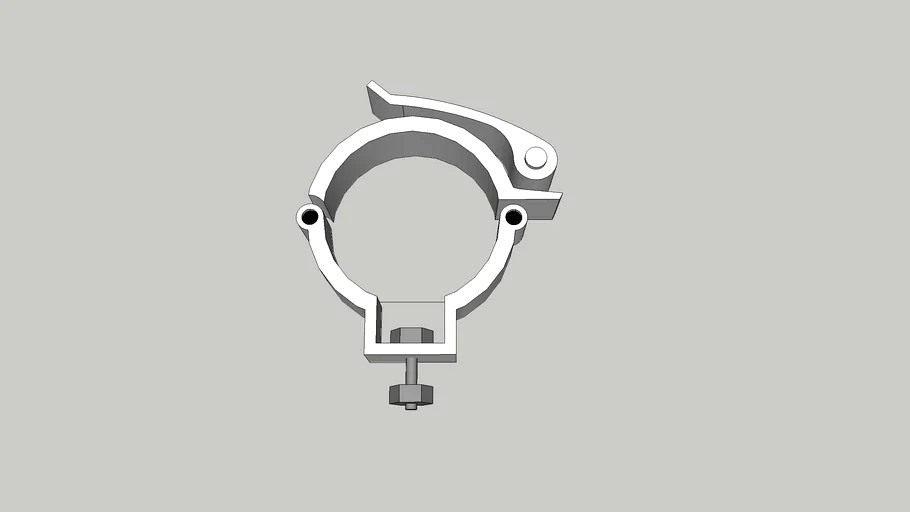 2 inch Quick Release Pipe Clamp 3d model