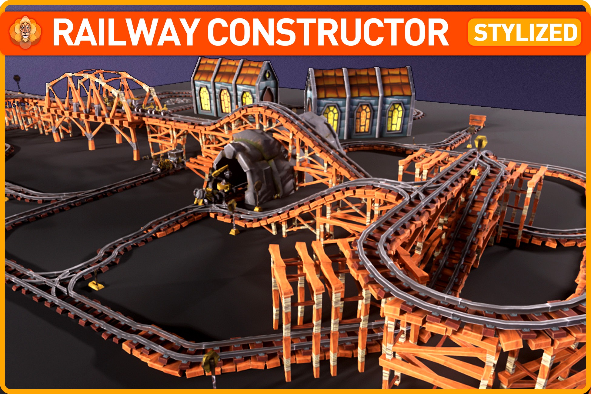Stylized Railway Modular Constructor
