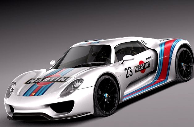 Porsche 918 Spyder MARTINI 2013 3D Model