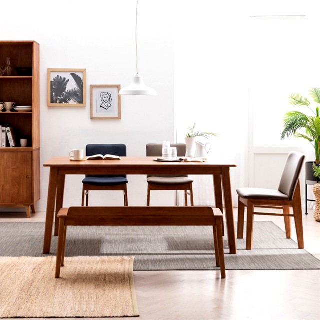 Solid wood dining table set