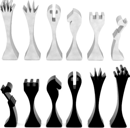 Columbian Aluminium Chess set 3D Model