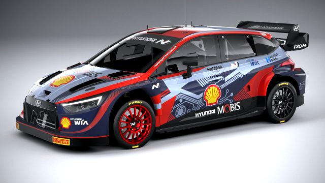 Hyundai i20 N WRC Rally1 2022 Lowpoly