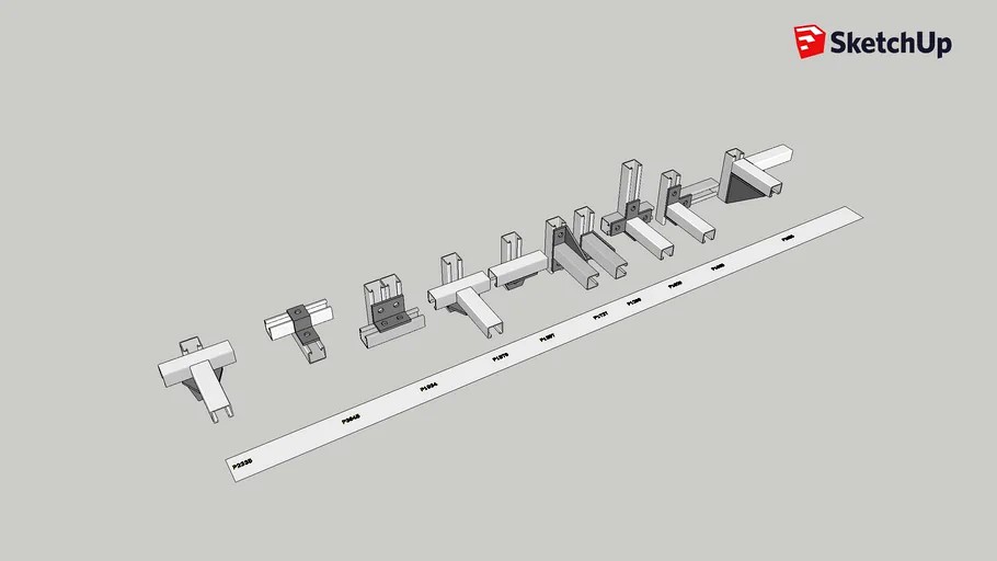 Unistrut Examples 3d model
