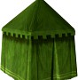 Medieval tent green round 3D Model