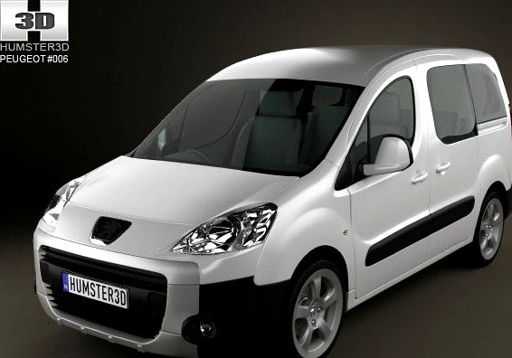 Peugeot Partner Tepee 2011 3D Model