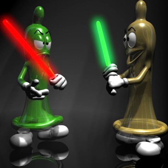 Cartoon Condom Jedi Character Rigged 3D Model