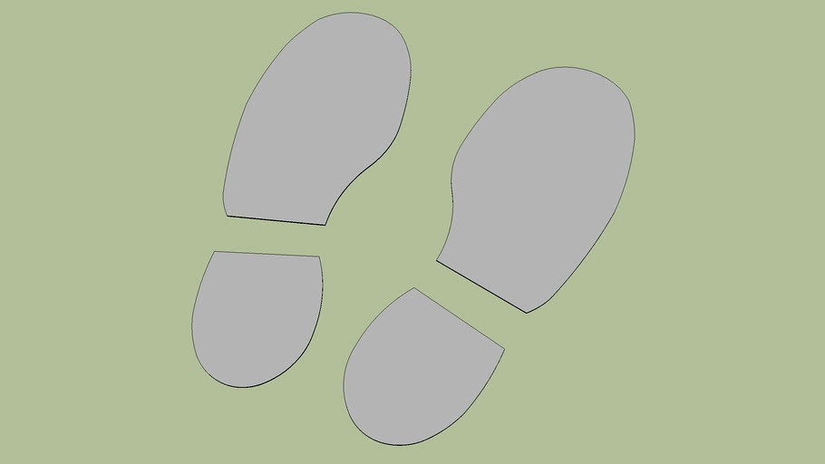 'stand here' footprints