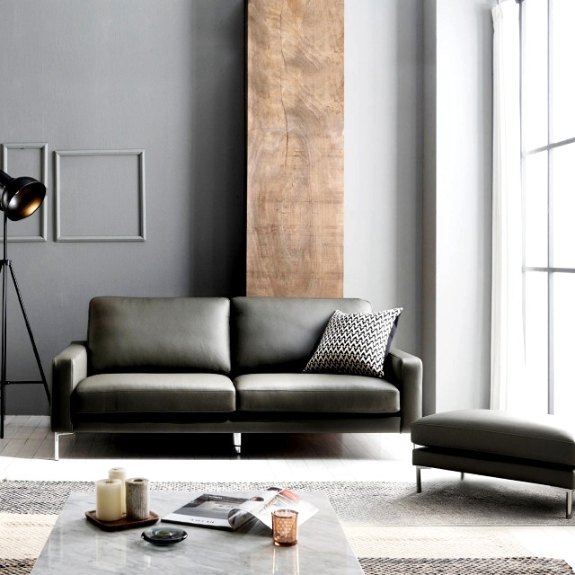 Natural cotton leather cowhide sofa