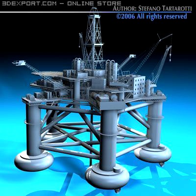 Oil platform 3D Model