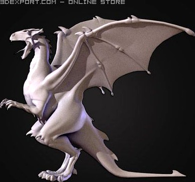 Winged Dragon Male 3D Model