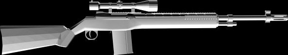 M14 sniper rifle 3D Model