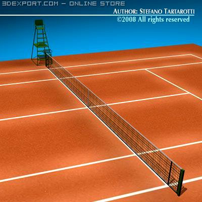 Tennis field 3D Model