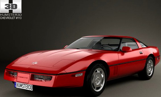 Chevrolet Corvette C4 coupe 1983 3D Model