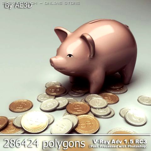 Piggy bank 3D Model