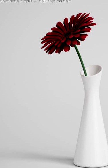 Flower in Vase CGAxis models 006 01 3D Model