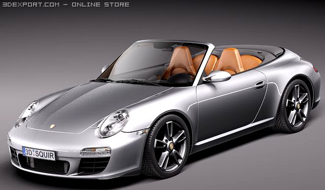 Porsche 911  997 Cabrio 2011 3D Model