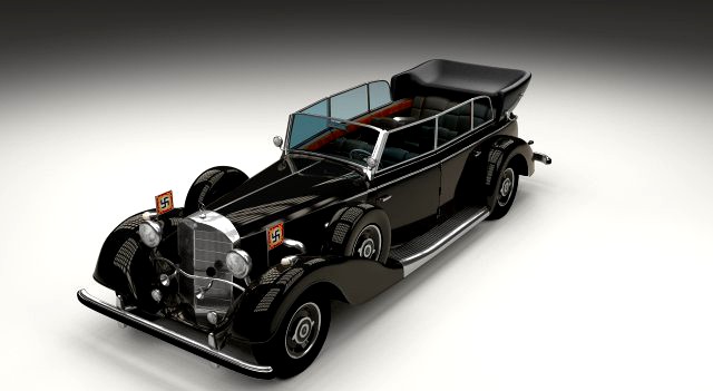 Mercedes 770k Grosser Nazi Staff Car 3D Model