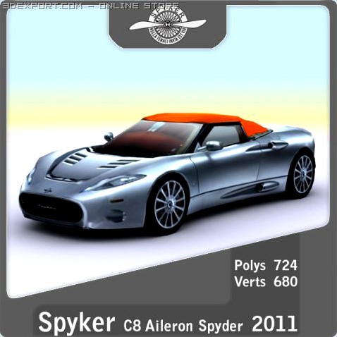 2011 Spyker C8 Aileron Spyder 3D Model