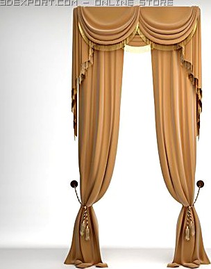 Elegant Curtains 3D Model