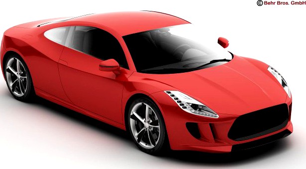 Generic Sports Car 3D Model