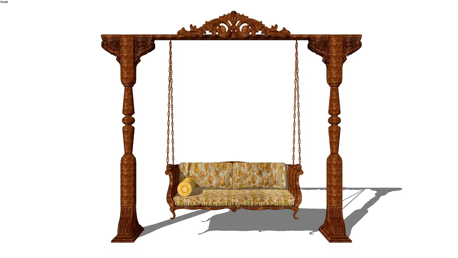 SWING+TRADITIONAL+JHOOLA+SOFA+HANGING+CARVING+WOODEN+LIVING ROOM+PILLAR