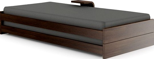 Single Wooden Bed 3D Model