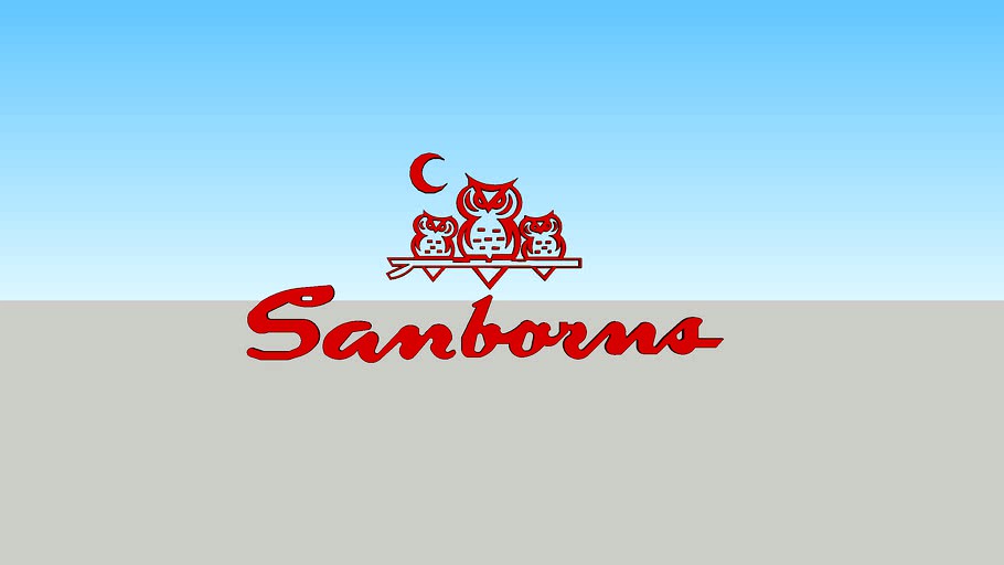 Sanborns logo 3d rojo