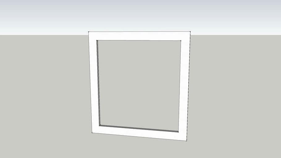 IKEA BESTA Façade GLASSVIK 60x64 blanc, verre transparent 3d model