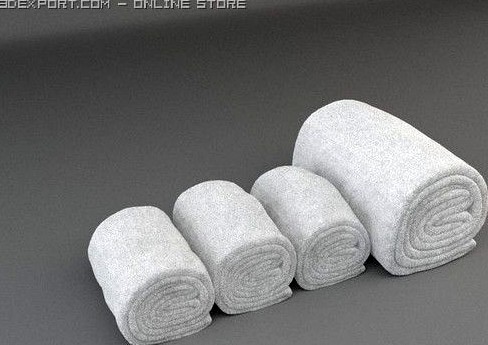Towel rolls 3D Model
