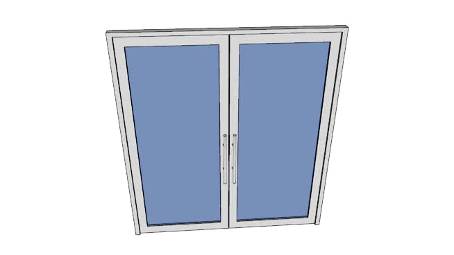 GLASS DOUBLE DOOR WITH PUSH /PULL HANDLE