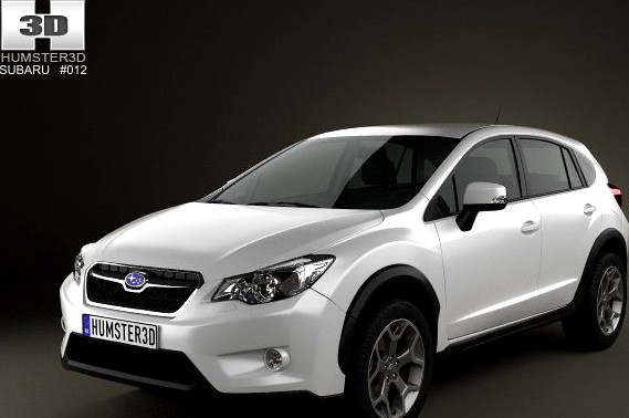 Subaru XV 2012 with HQ Interior 3D Model