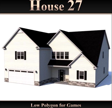 Low Polygon House 27 3D Model