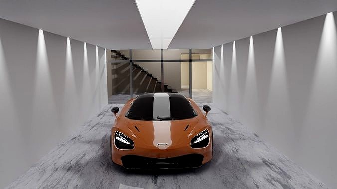 Mclaren  in a luxury garage