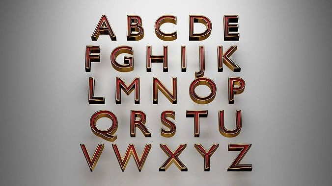 3d Letters A-Z
