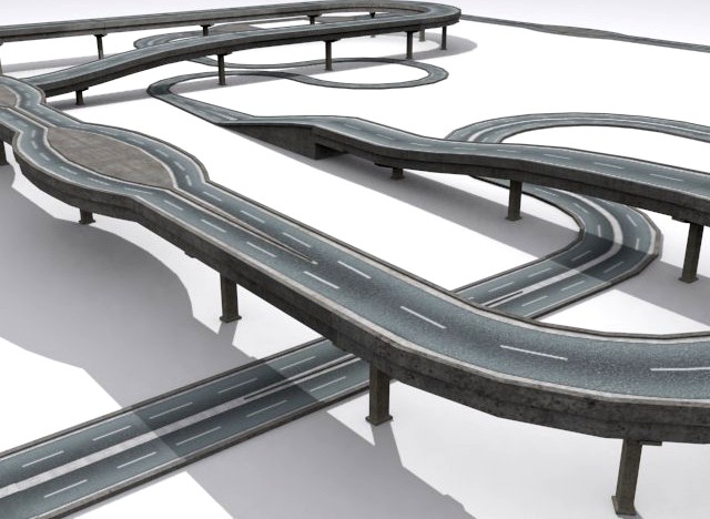 Road And Highway Set 3D Model