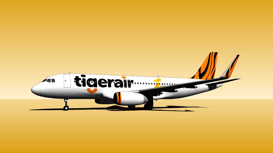 Tigerair Taiwan A320200 WL 3d model
