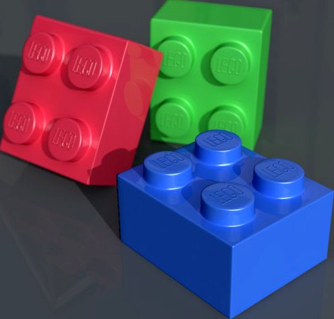 Parts of Lego 3D Model