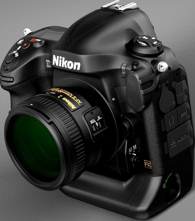 Nikon D4 Photo Camera 3D Model