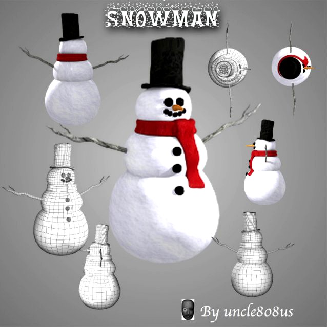 Snowman 3D Model