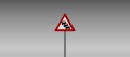 Heavy traffic sign 3D Model