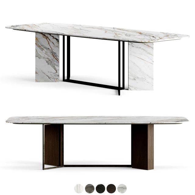 Meridiani Plinto Rectangle Table 280 cm by Andrea Parisio