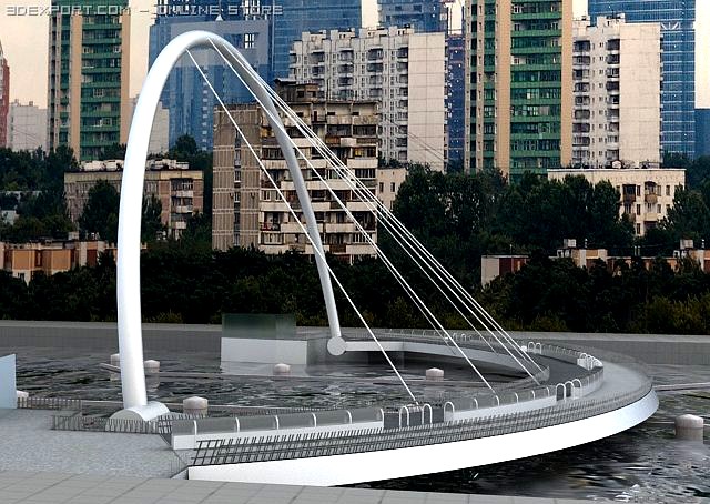 Millenium Bridge Dubai Mapped 3D Model