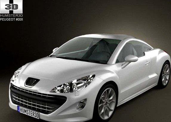 Peugeot 308 RCZ 2011 lowpoly 3D Model