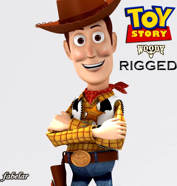 Woody Rigged 3D Model