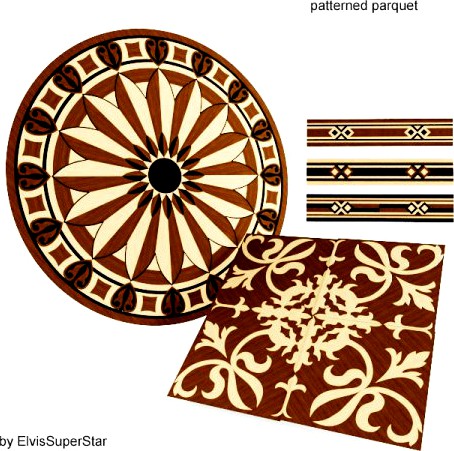 Patterned parguet 3D Model