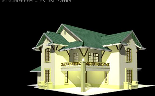 2 Story house 3D Model