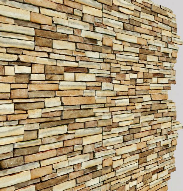 Masonry Stone Wall 3D Model