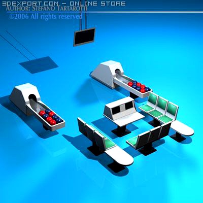 Bowling table 3D Model